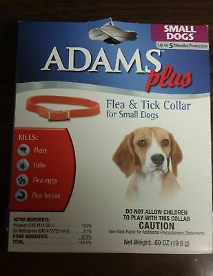 Adams Plus Flea/Tick Collar for Small Dogs Canine Waterproof 5 Month Protection
