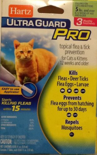 HARTZ Ultra Guard Pro Topical Flea & Tick Prevention For Cats & Kittens 3 month