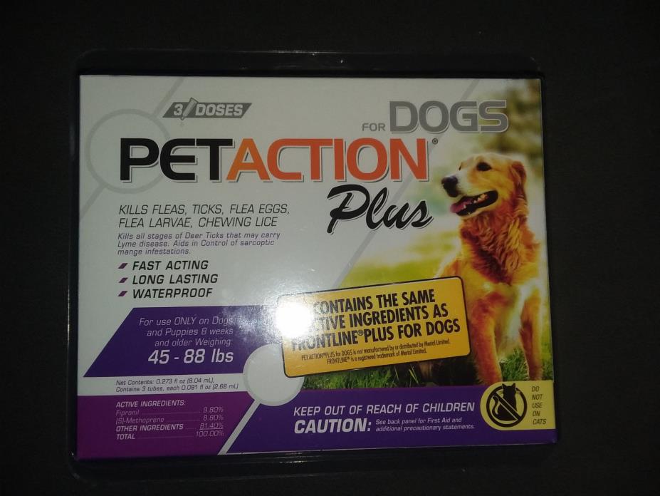 Pet Action Plus for  Large Dogs 3 Doses (3 Month Supply)