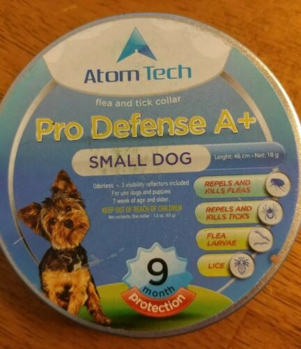 Atom Tech Flea Tick Lice Pro Defense A+ Small Dog 9 Month Collar Protection New