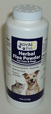ROYAL PET Herbal Flea Powder For Dogs & Cats All Natural No Pesticides 4 oz