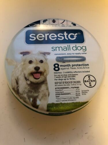 Bayer Seresto Flea and Tick Collar for Small Dog, Up to 18lbs 8 Month Protection