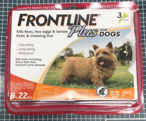 Frontline Plus For Dogs 5 To 22 Lbs - New 3 Doses