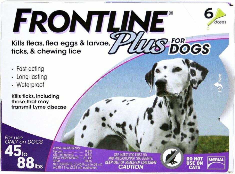 Frontline Plus Flea & Tick Treatment for Large Dogs (45-88 pounds)