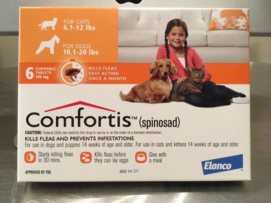 Comfortis 6 Month Flea Cats and Dog New Unopened Exp 1/2021