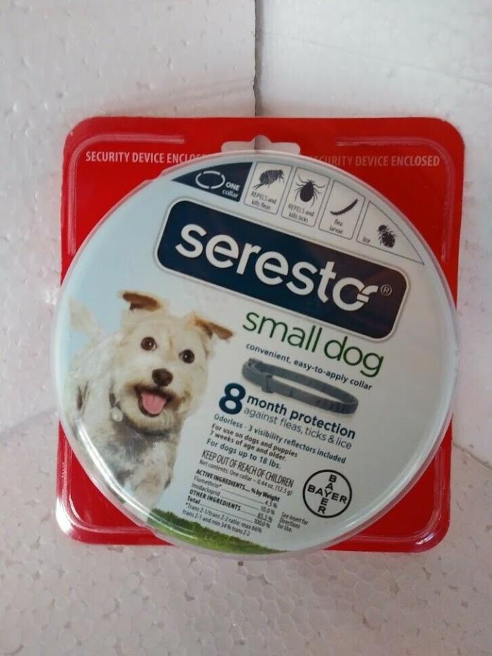 BrandNew Bayer Seresto Flea & Tick Collar for Small Dog 8 Month Protection