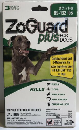 ZoGuard Plus Flea and Tick Treatment for Dogs 89-132 lbs