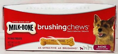 Milk Bone Brushing Chews Daily Dental Dog Treats For Mini Dogs 5.5 oz