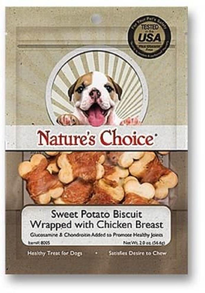 Loving Pets Nature's Choice Sweet Potato Biscuit Wrapped w/ Chicken 2oz