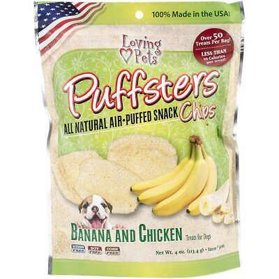 Puffsters Treat Chips 4oz Banana & Chicken 842982051102