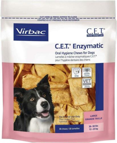 Virbac C.E.T. Enzymatic Oral Hygiene Chews, Medium Dog, 30 Count