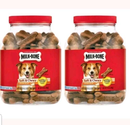 2PACK Milk Bone Soft &Chewy Chicken Recipe Dog Snacks 37oz BEST PRICE FREE SHIP