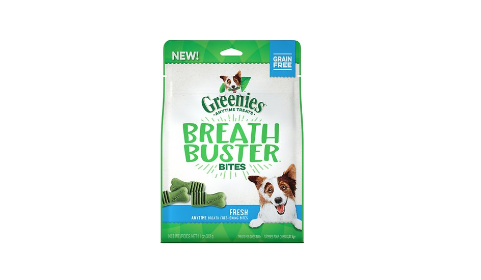 Greenies Breath Buster Bites Fresh Flavor Grain-Dog Treats 11-oz x 2 bag