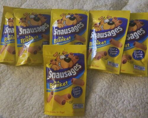 Snausages In A Blanket Dog Snacks Beef & Cheese Flavor Treats 4.5 Oz 6 Packs