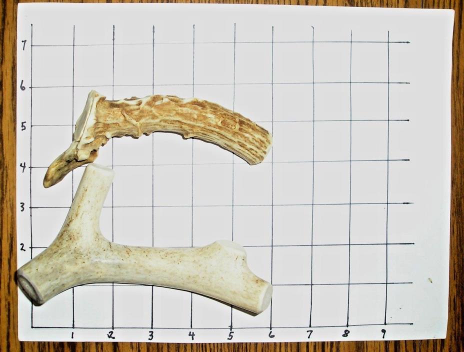 2 Large Deer Antlers Dog Chew Treats - Crafts