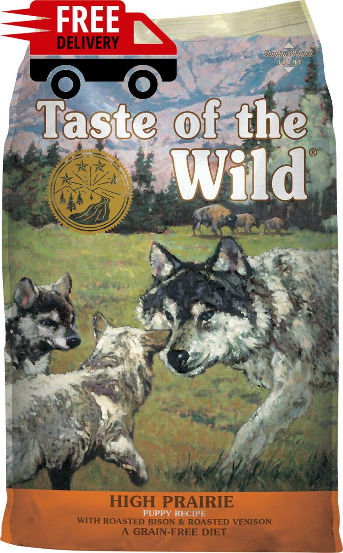 28LB Bag of Taste of the Wild High Prairie Puppy Formula Grain-Free Dry Dog Food