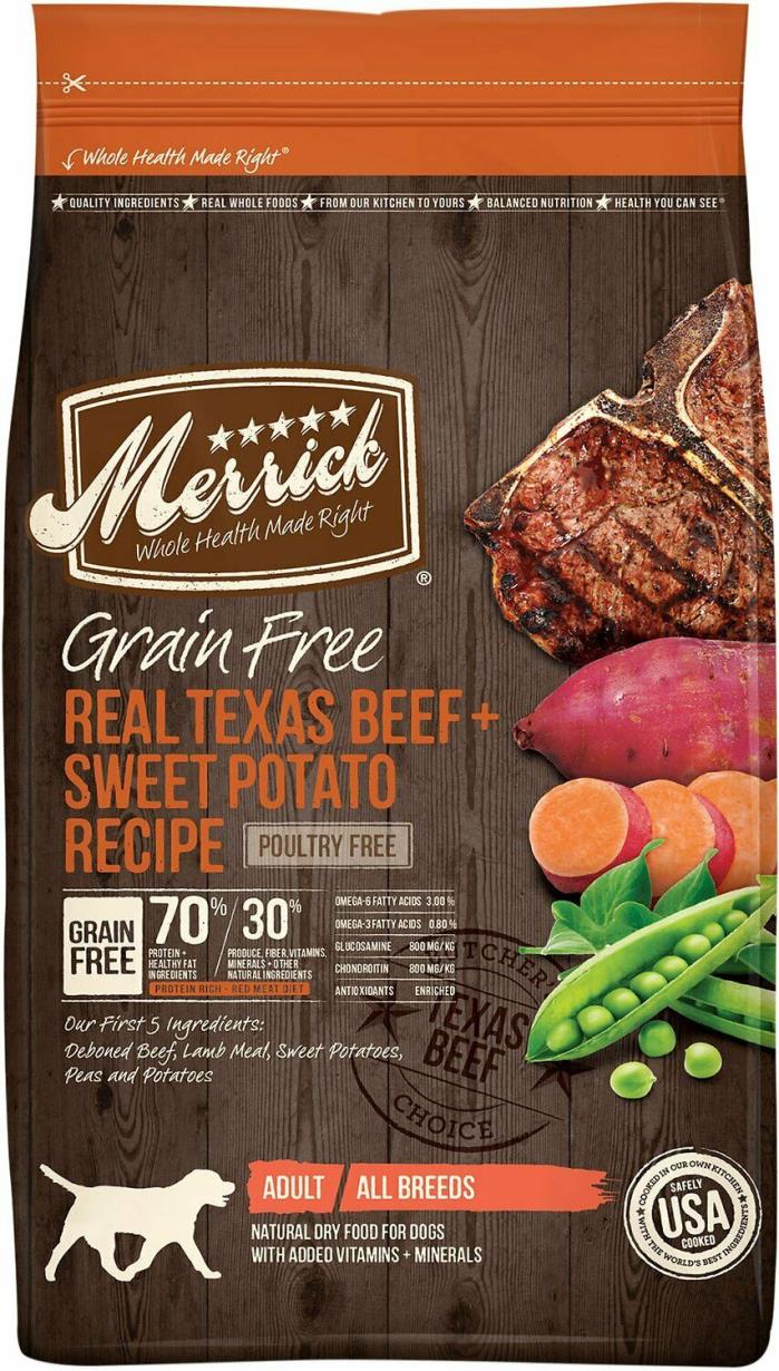 Merrick Grain-Free Real Texas Beef & Sweet Potato Recipe Dry Dog Food