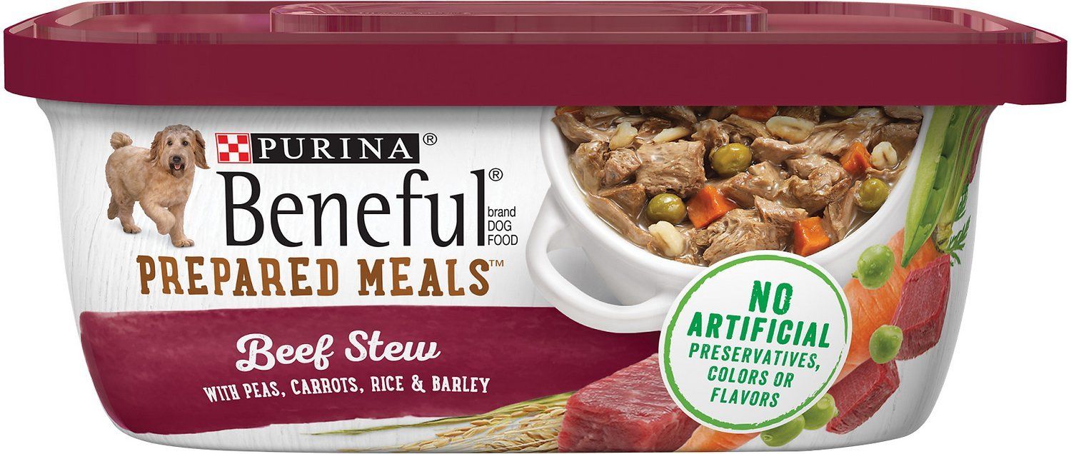 x14 Purina Beneful Prepared Meals Beef Stew 10 Oz 14 count Best Before Mar 2020