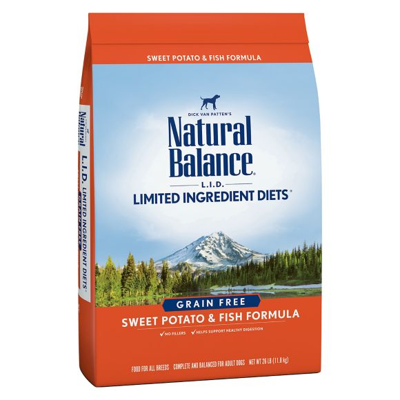 Natural Balance L.I.D. Dog Food - Grain Free, Sweet Potato & Fish - 26lb