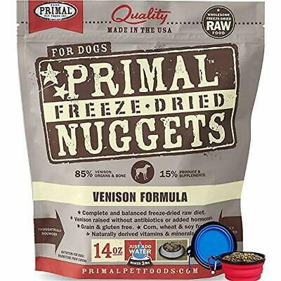Primal Pet Food - Freeze Dried Dog 14-ounce Bag Made In USA (Venison) Supplies