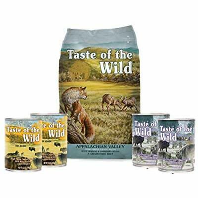 Taste Of The Wild Dog-Food Grain Free 6 Pack (1) 5lb Bag 4 Cans & Lid Pet