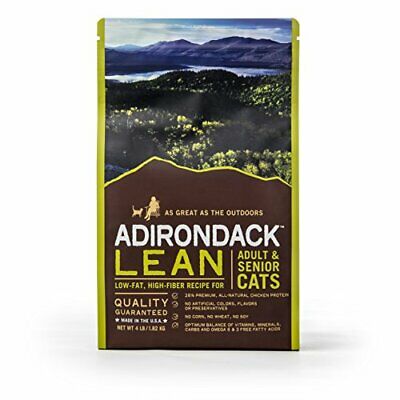 Adirondack Pet Food Lean Low-Fat, High Fiber Recipe For Adult/Senior Cats, 4lb.