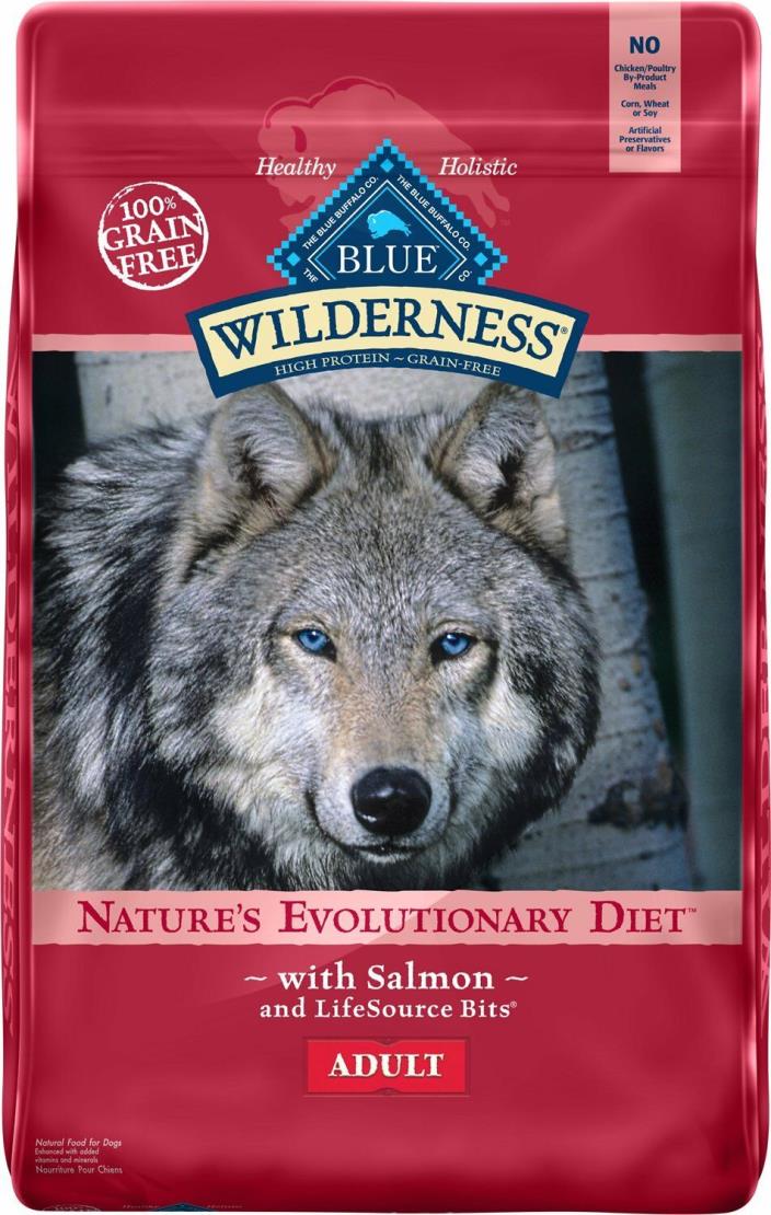 Blue Buffalo Wilderness Salmon Recipe Grain-Free Dry Dog Food 24lb Bag