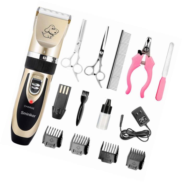 Sminiker Professional Rechargeable Cordless Dogs and Cats Grooming Clippers