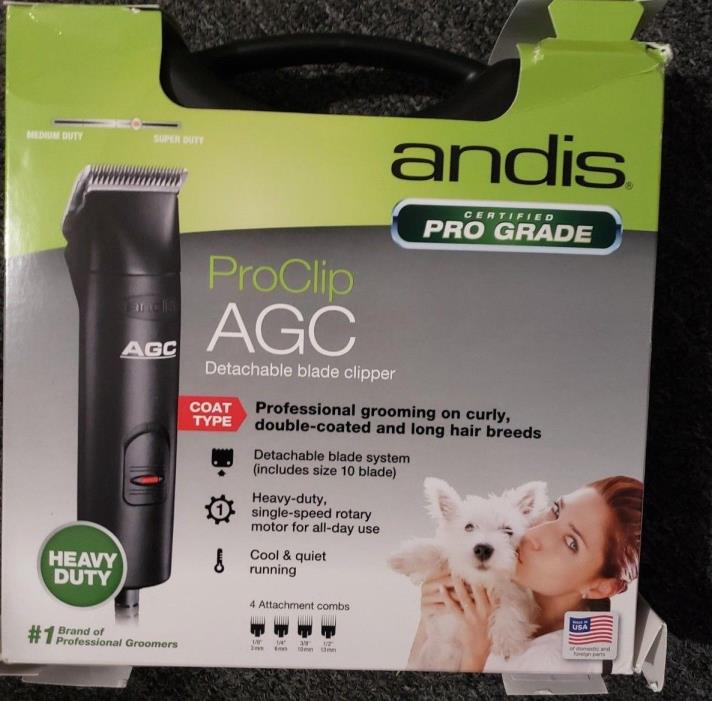 USED Andis AGC 1-Speed Detachable Blade Clipper Kit Professional Grooming kit