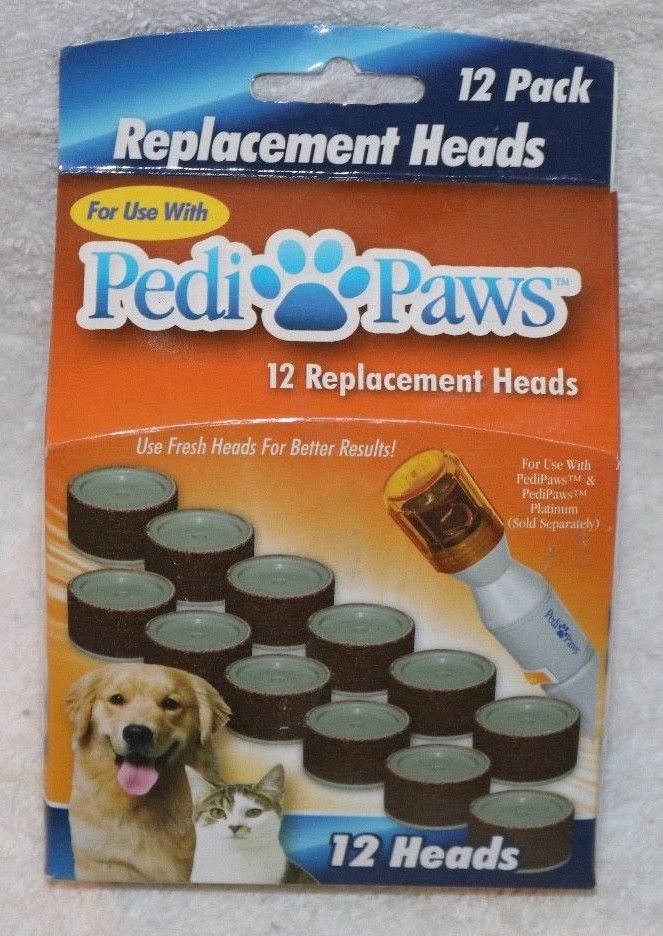 12 Pack Pedi Paws Replacement Heads, Refill Nail File Trimmer, Unopened