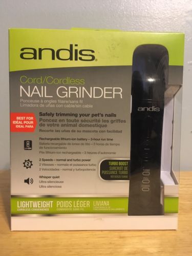 Andis 2-Speeds Cord/Cordless Animal Nail Grinder Rechargeable, NEW!