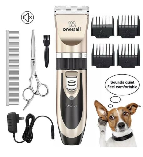 Pet Grooming Clipper Kits Low noise Oneisall Dog and Cat Rechar... Free Shipping