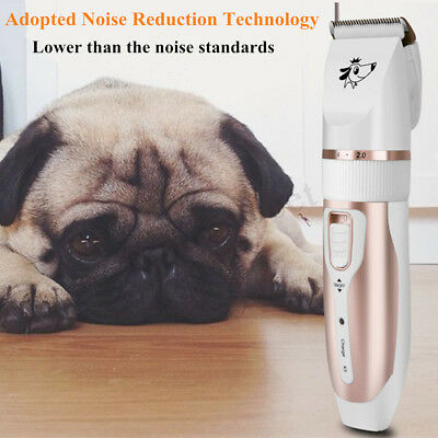 Electric Pet Dog Cat Hair Trimmer Razor Shaver Groomer Kit Low Noise Clippers