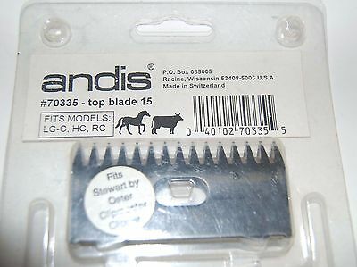 Andis #70335, Top Blade 15 Fits: LG-C HC RC LG3, HP Equine livestock grooming