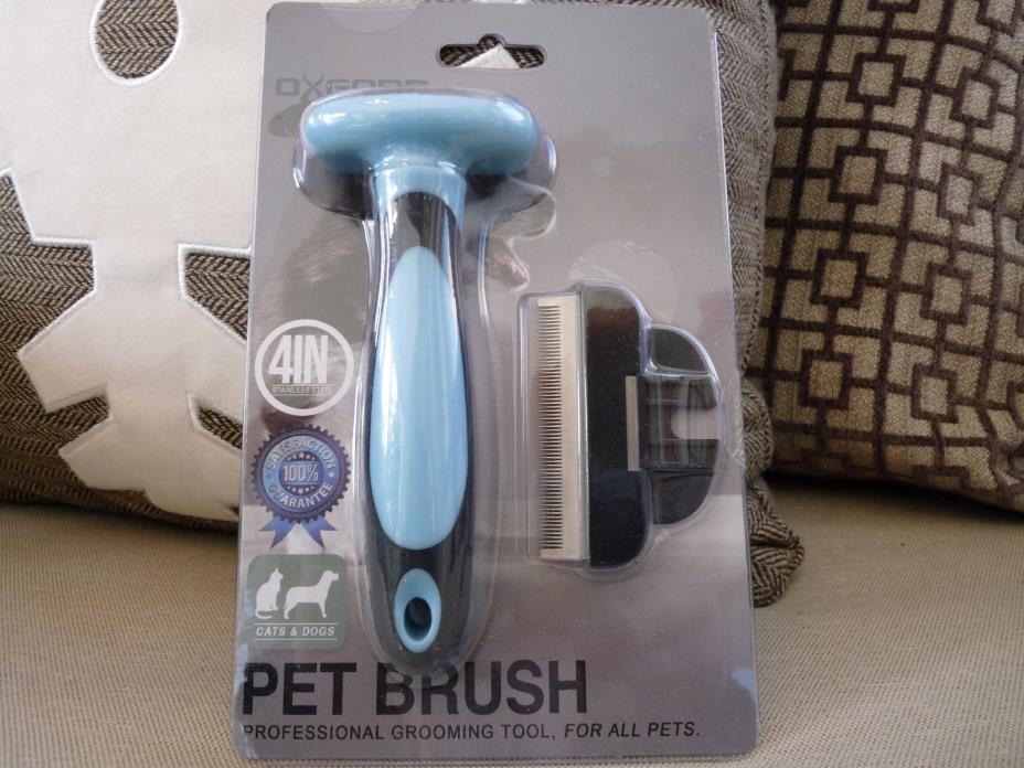 OxGord Pet Brush Grooming Comb For Shedding Rake Trimming Tool - Brushes Dog Cat