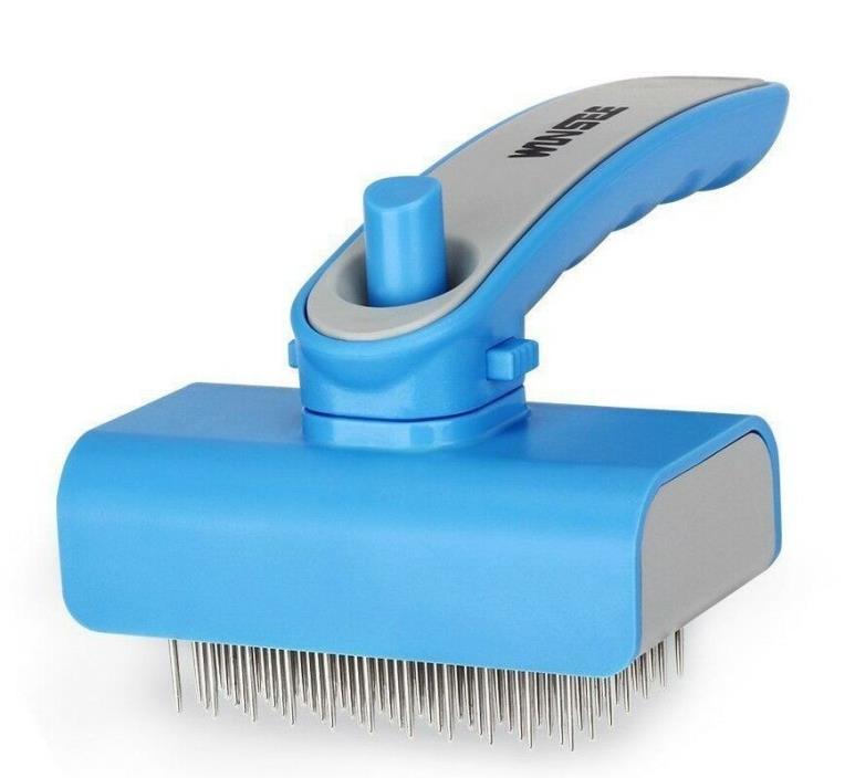 WINSEE Dog Grooming Self Cleaning Slicker Brush w/ Retracting Bristles