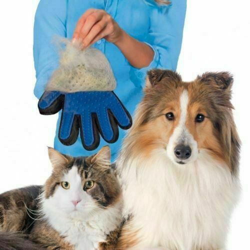 NEW TrueTouch Pet Dog&Cat Hair Removal Deshedding Brush Glove Massage GBU USA SL