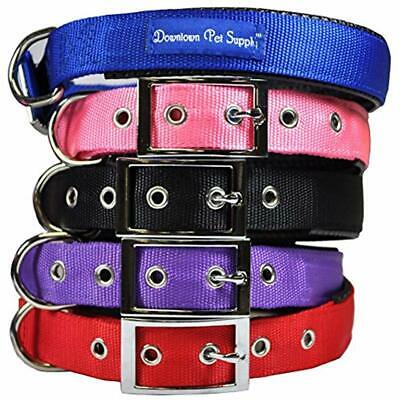 Deluxe Adjustable Thick Comfort Padded Dog Collar, Large, Purple Pet Supplies