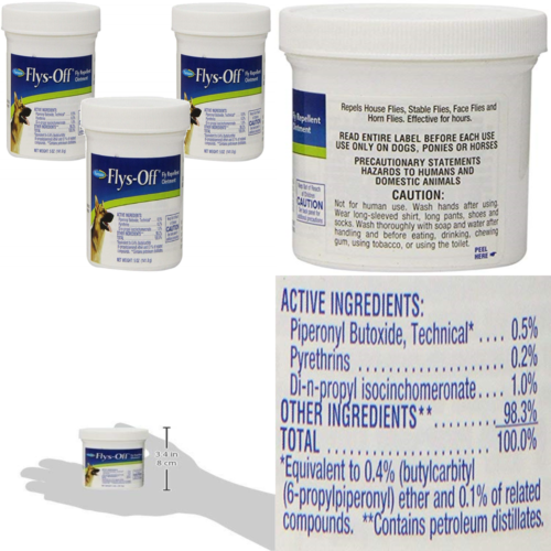 3 Pack Flys Off Fly Repellent Ointment 5 OZ Each