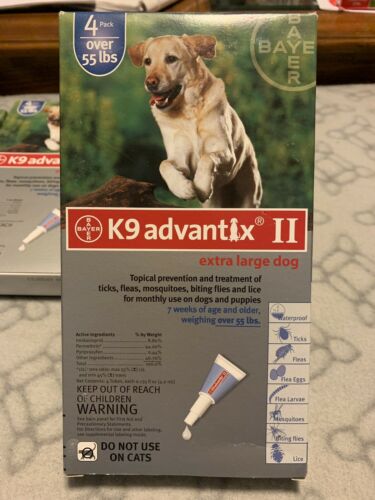 Bayer K9 Advantix II 1 month  supply for Extra Large Dog over 55 lbs, FREE SHIP