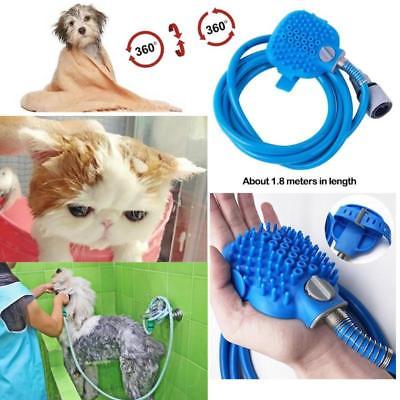 Silicone Pet Bath Shower Spray Dog Cat Massage Shower Head Grooming Tool for Pup