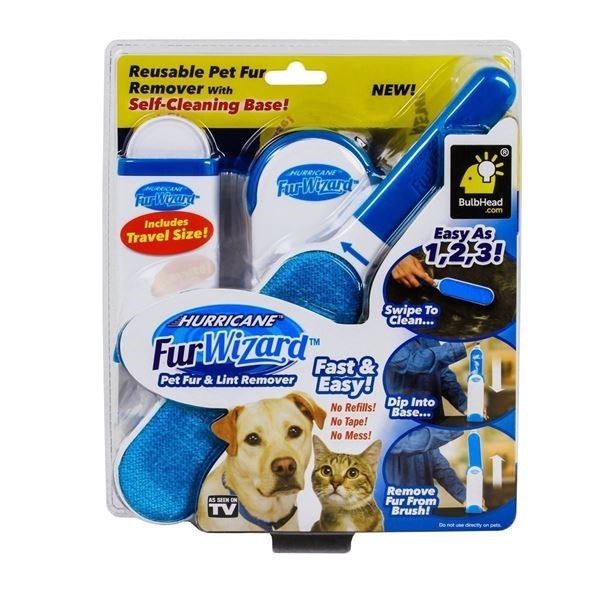 New Hurricane Fur Wizard Pet fur / lint Remover As seen on Tv self cleaning base
