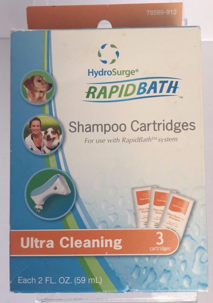 Hydro Surge Rapid Bath Shampoo Cartridges Hypo-Allergenic 3 2oz Cartridges New