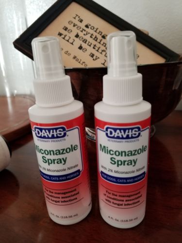 2 New Davis Miconazole Medicated  yeast cat dog horse fungal sprays