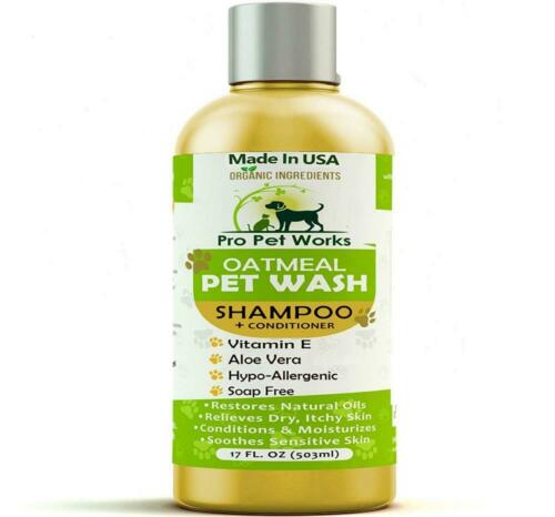 Pro Pet Works All Natural Oatmeal Dog Shampoo + Conditioner for Dogs, Cats...