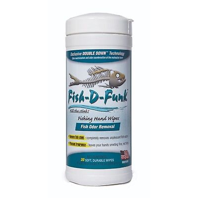 Fish-D-Funk D-FUNK1000 FISH-D-FUNK Wipes Fish Stink Removal -30/ Canister