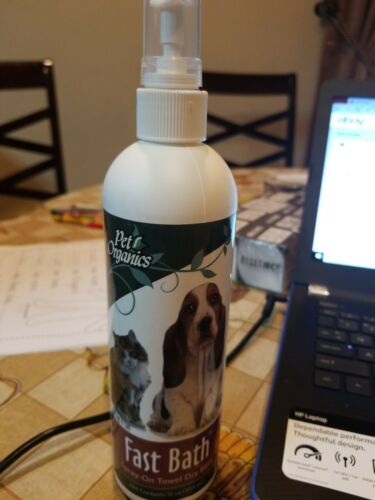 PET-ORGANICS FAST BATH Bathing Spray on Dog and Cat Organic 12 oz