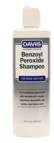 Davis Benzoyl Peroxide Medicated Dog & Cat Shampoo, 12 oz. – Dermatitis and...