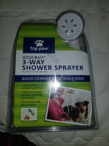 NEW TOP PAW Rinse Ace 3-way Shower Sink/Outdoor Sprayer 8 foot Detachable Hose