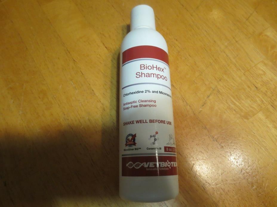 NEW!  BIOHEX SHAMPOO FOR DOGS, CATS AND HORSES!  (8 oz), A+++